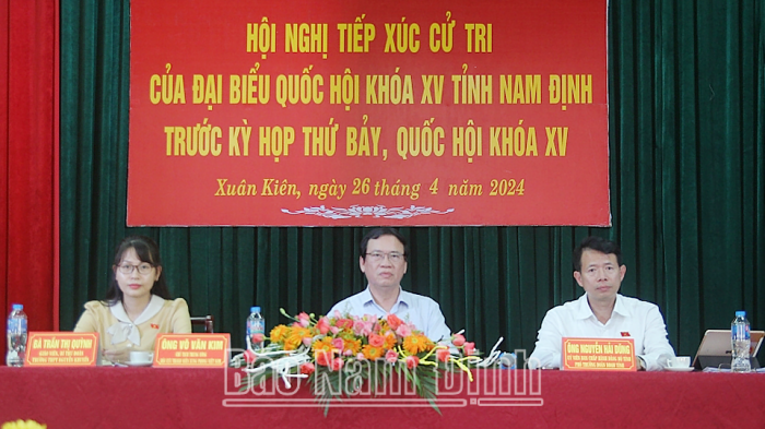 Đoàn đại biểu Quốc hội tỉnh tiếp xúc cử tri các huyện Xuân Trường, Giao Thuỷ