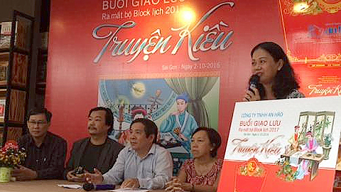 Độc đáo Truyện Kiều in trên lịch